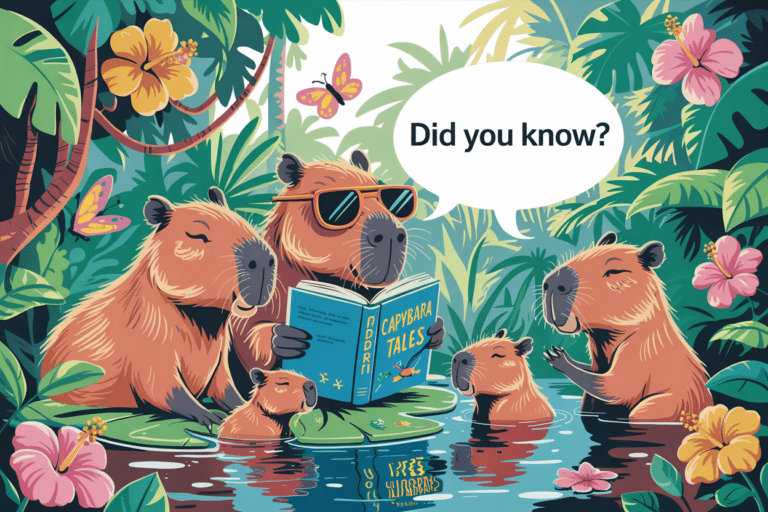Read more about the article 15 Cool Facts About Capybaras with Video, Quiz, and Capybara Puzzle