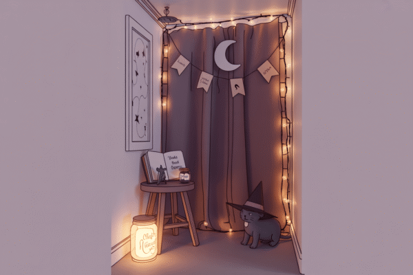 Easy, Cute & Witchy Booth Idea for Halloween in Small Spaces