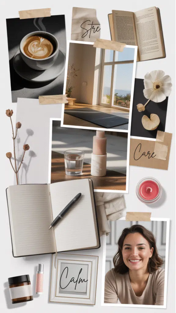 Self Care Morning Routine Vision Board